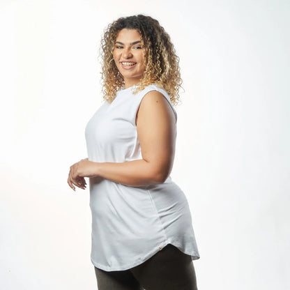 Breathe Double Layer Long Fit Sleeveless Basic T-Shirt