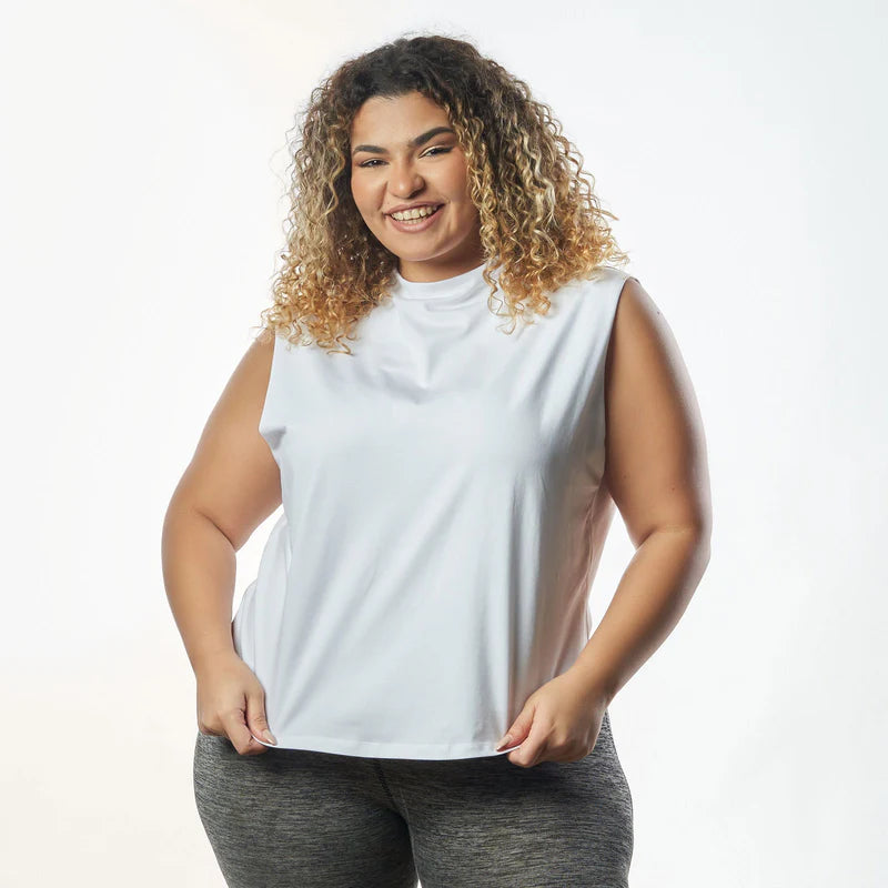 Breathe Double Layer Short Fit Sleeveless Basic T-Shirt