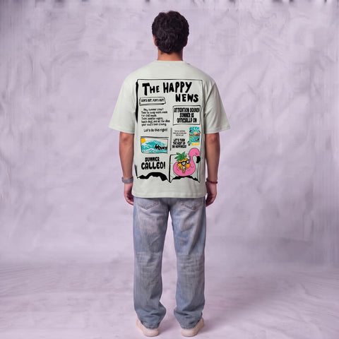 Nas Trends Happy News Unisex Oversized SS T-Shirt