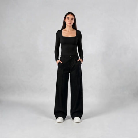 Diss & Miss Cotton Square Neck Long Sleeve