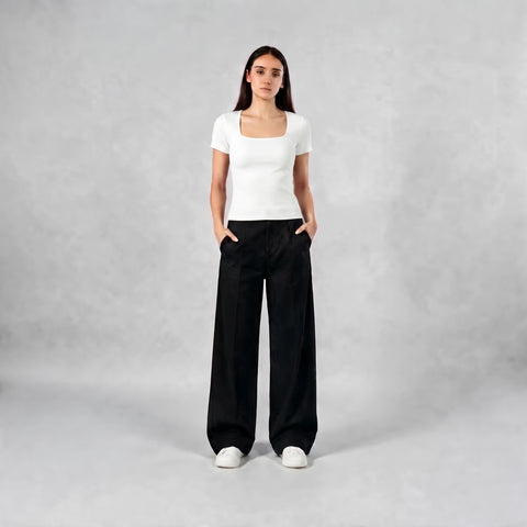 Diss & Miss Cotton Square Neck Short Sleeve