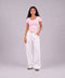 Gelvi Ribbed Wide Neck Short Sleeve