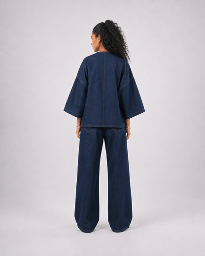Eighties Front Tie Denim Shirt