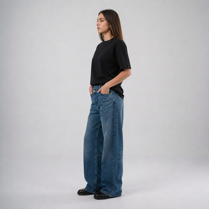 Eighties Short Sleeve Back-Tie Top