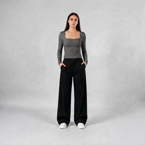 Diss & Miss Cotton Square Neck Long Sleeve