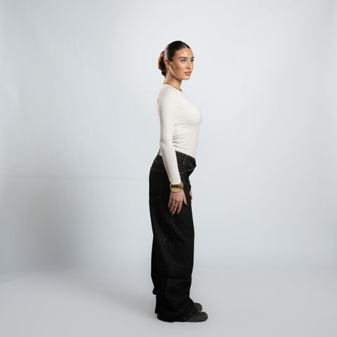Seemly Long Sleeve Cotton Round