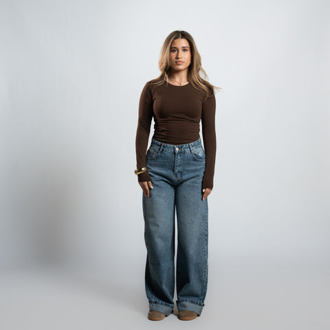 Seemly Long Sleeve Cotton Round
