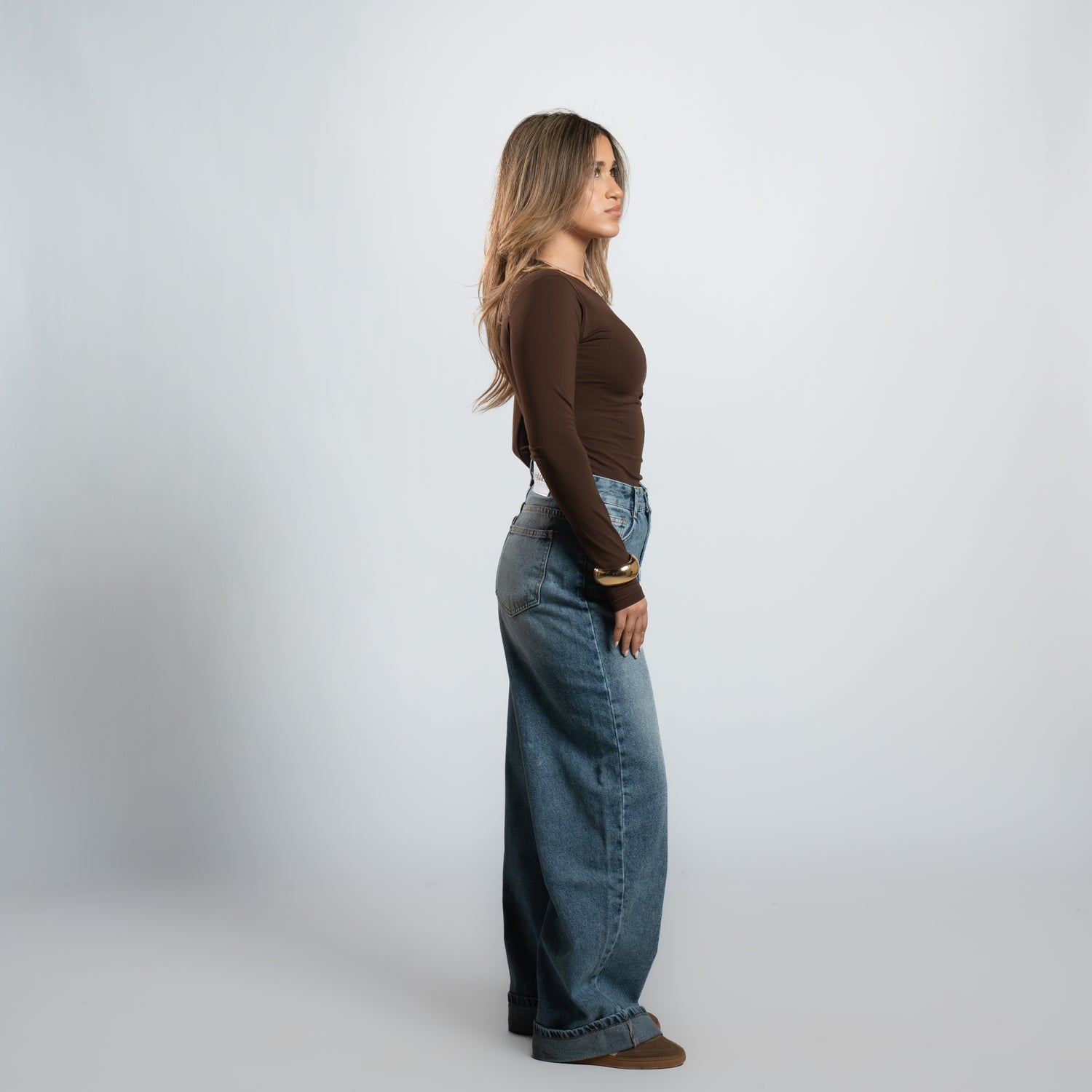 Seemly Long Sleeve Cotton Round