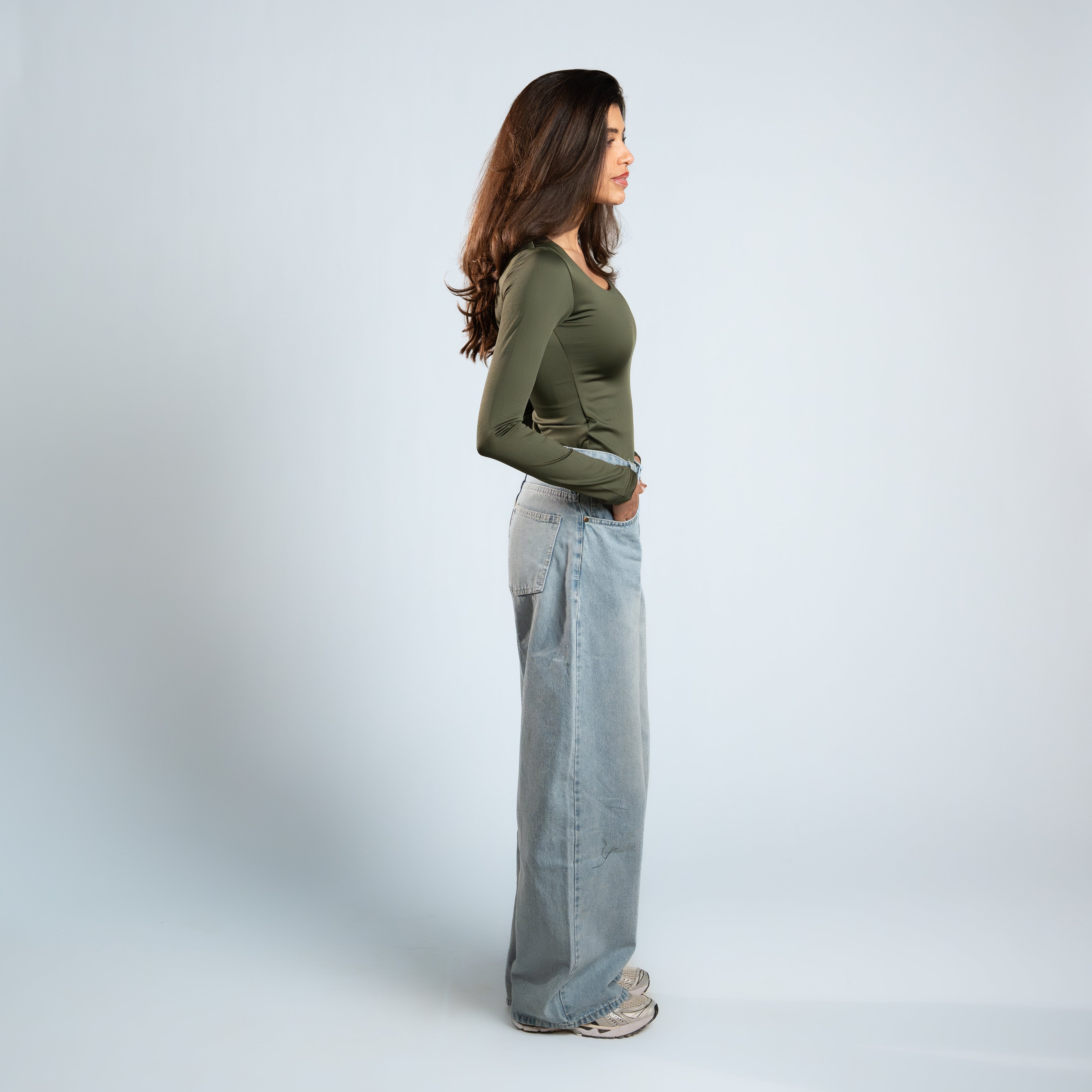 Diss &amp; Miss Long Sleeve Square Neck Top 1