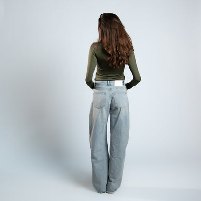 Diss &amp; Miss Long Sleeve Square Neck Top 1
