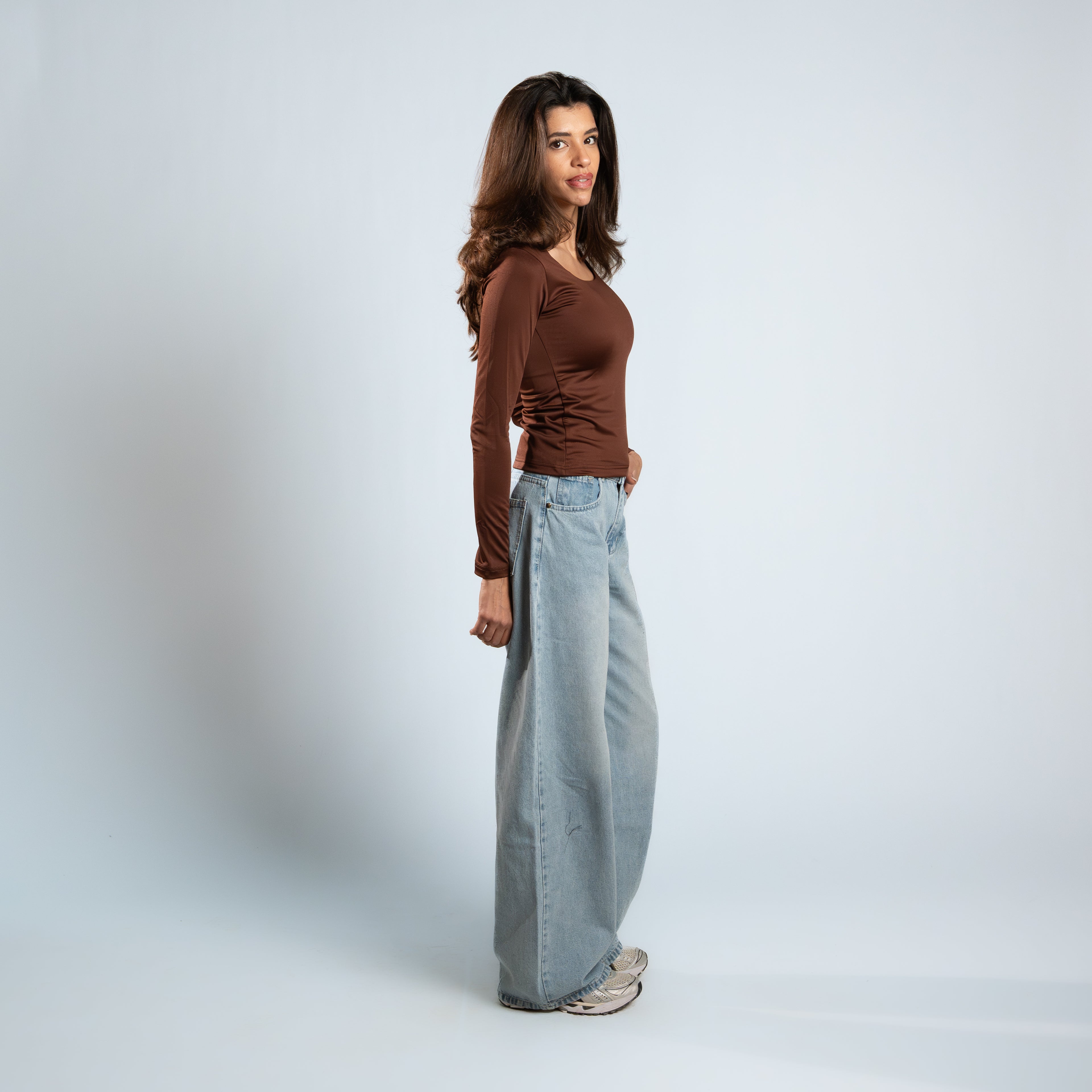 Diss &amp; Miss Long Sleeve Square Neck Top 1