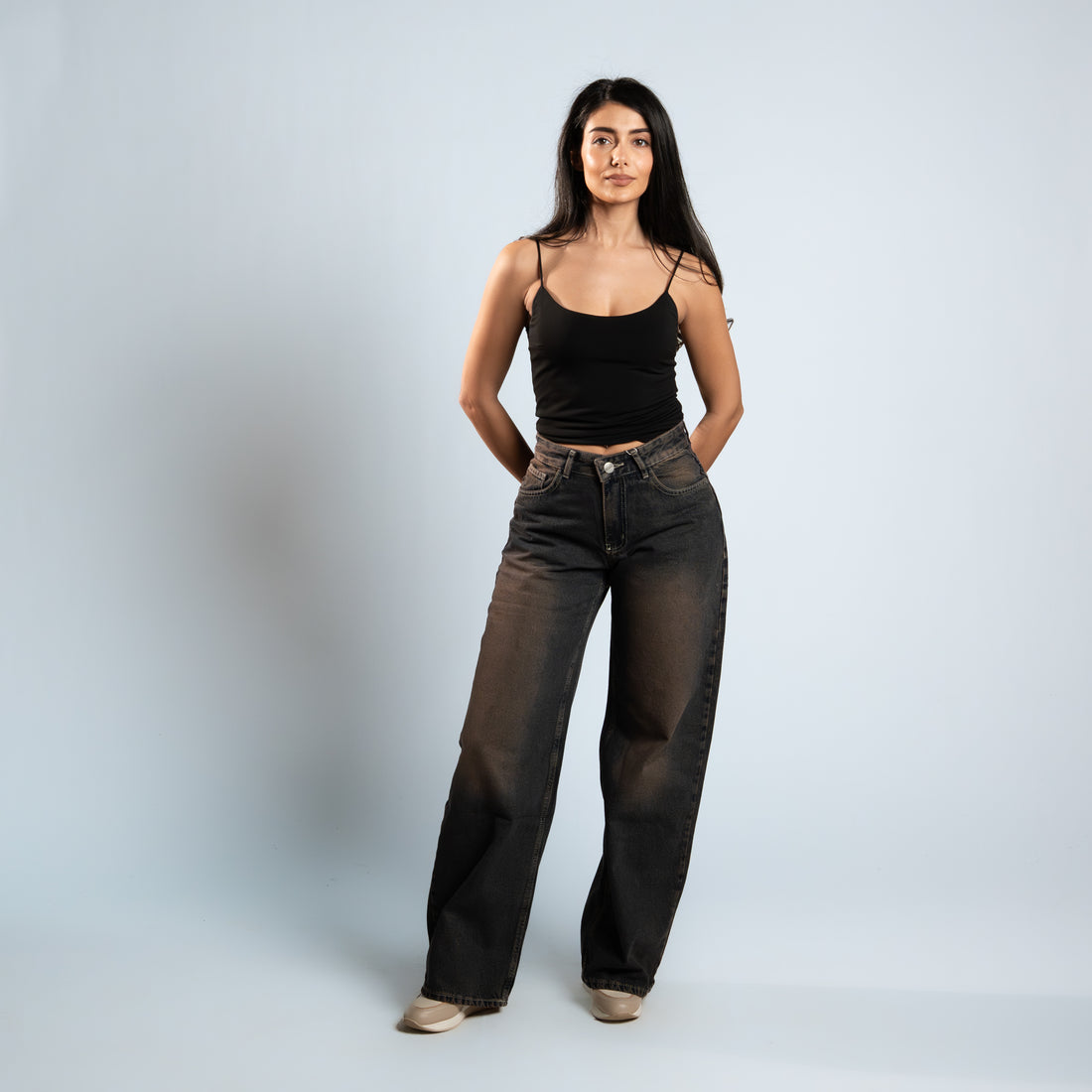 Frenchee Low Waist Baggy Jeans