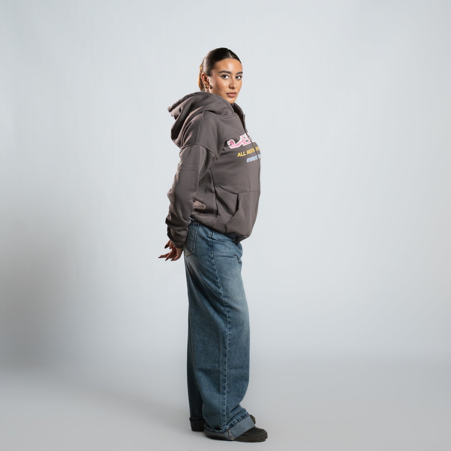 Vega Text Zip Up
