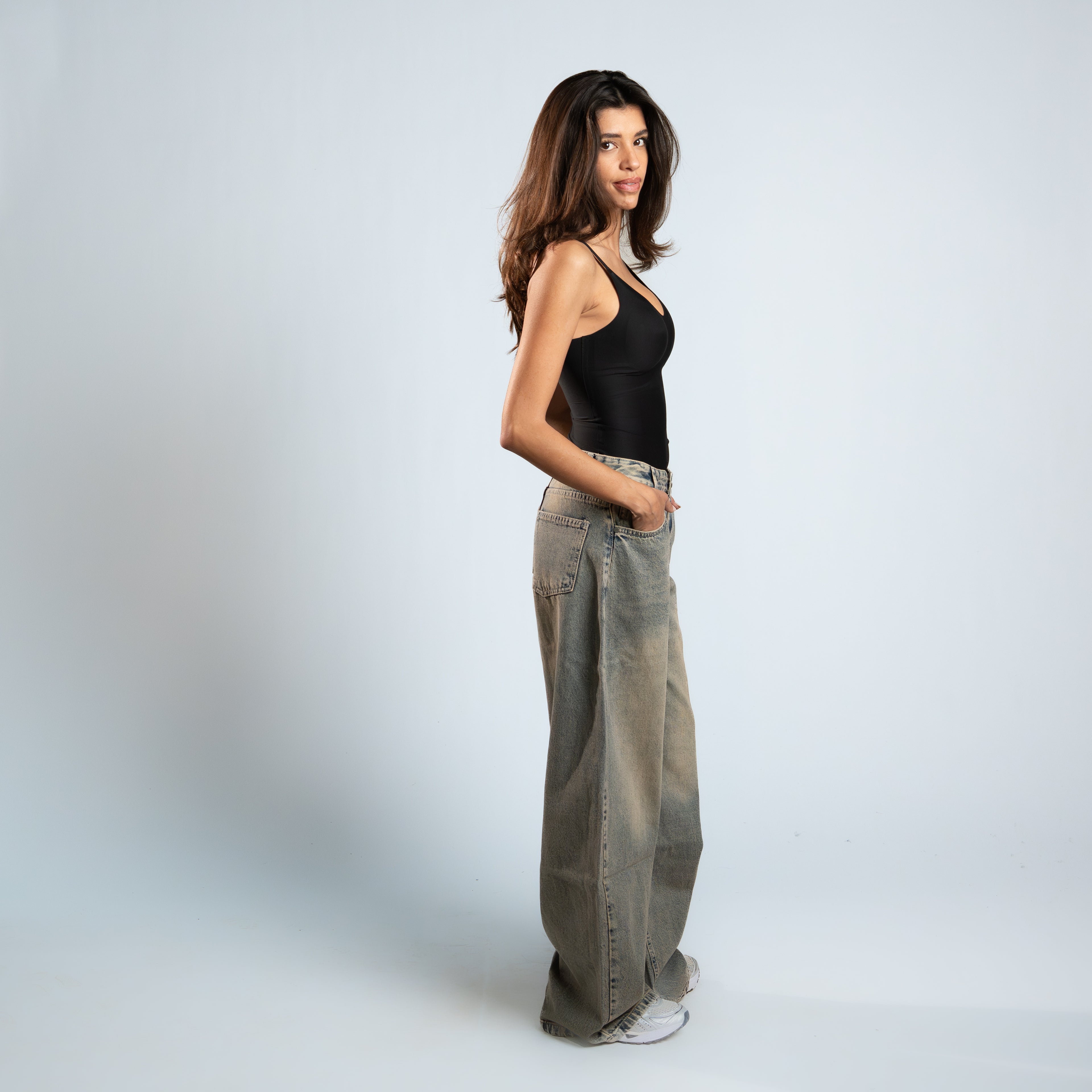 Frenchee Low Waist Baggy Jeans