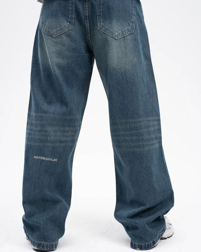 Navy Wide leg jeans/Men