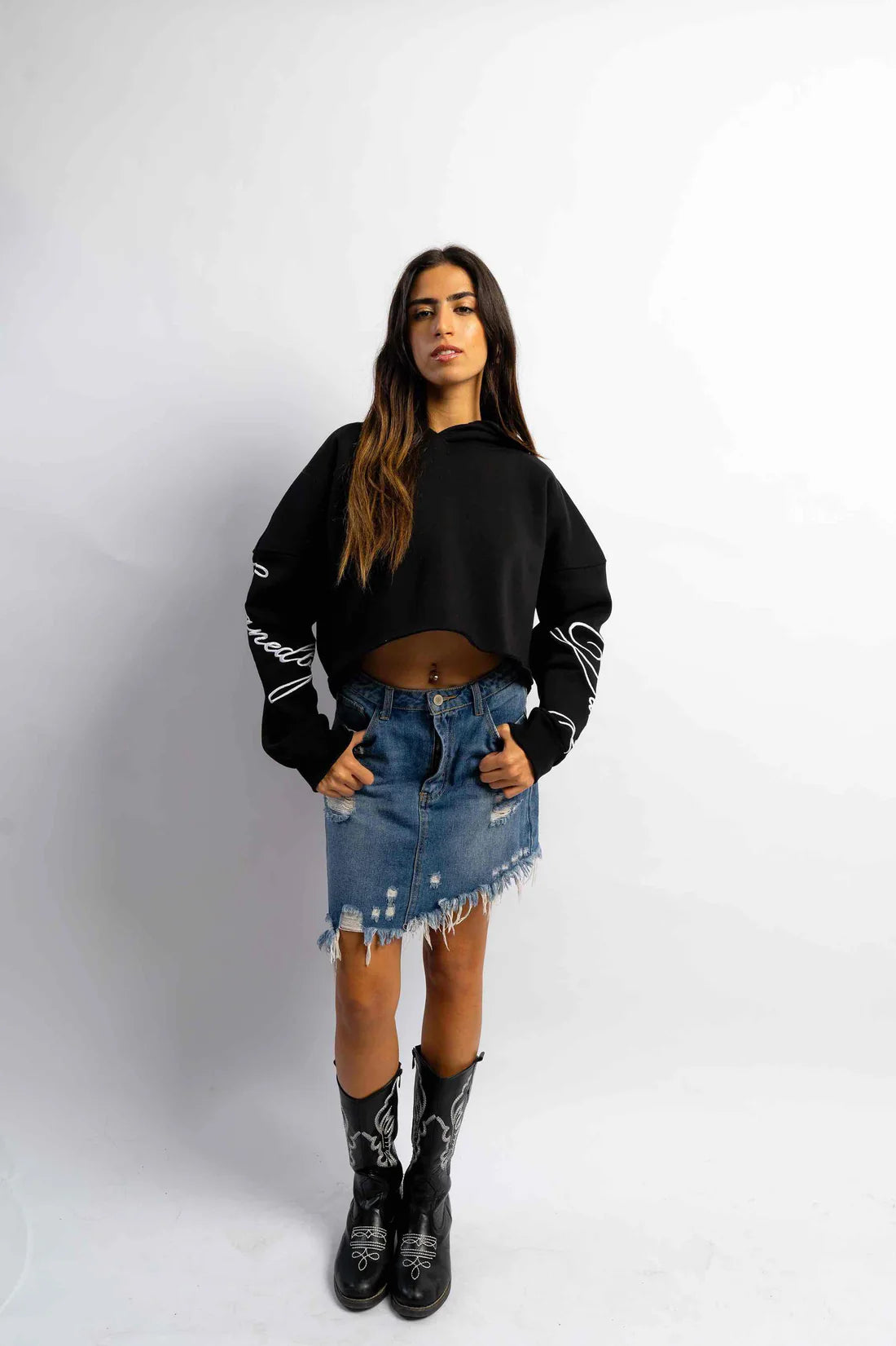 Ducky kinda basic but cropped Hoodie