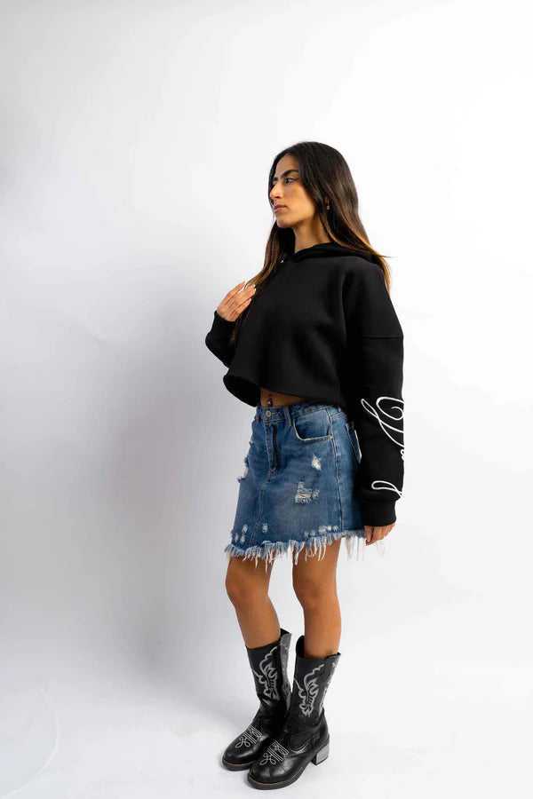 Ducky kinda basic but cropped Hoodie