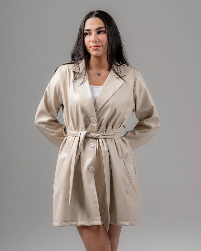 KUJI Chameleon Leather Short Coat