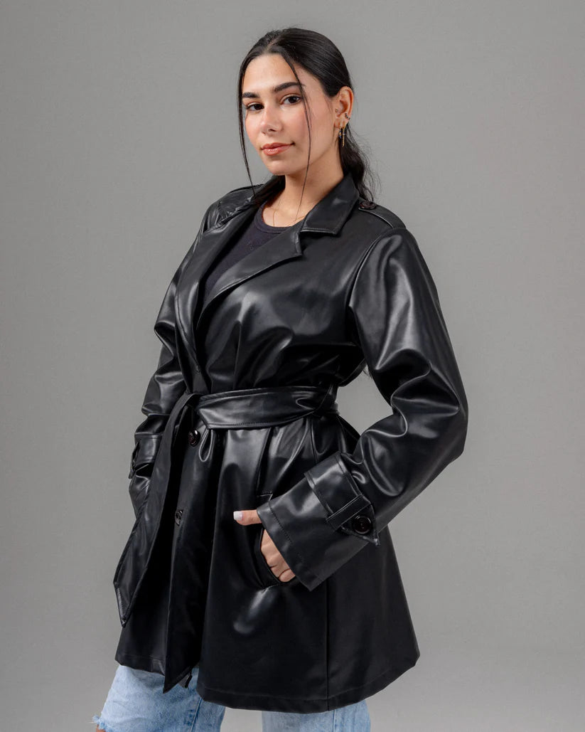 KUJI Chameleon Leather Short Coat