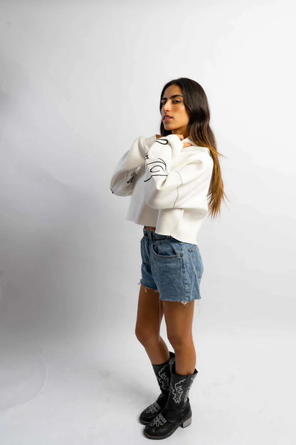 Ducky kinda basic but cropped Hoodie