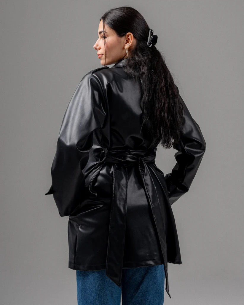 KUJI Chameleon Leather Short Coat