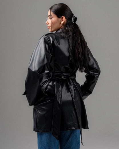 KUJI Chameleon Leather Short Coat