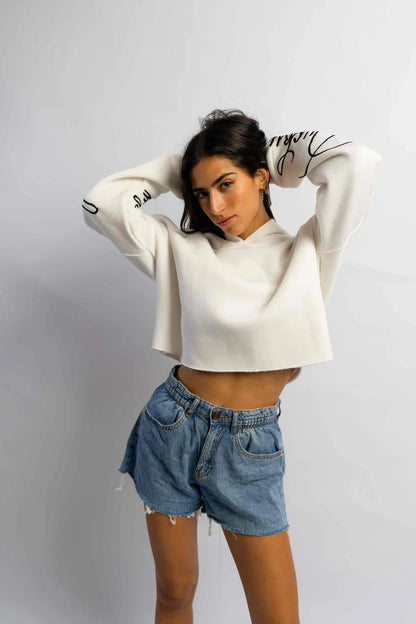 Ducky kinda basic but cropped Hoodie