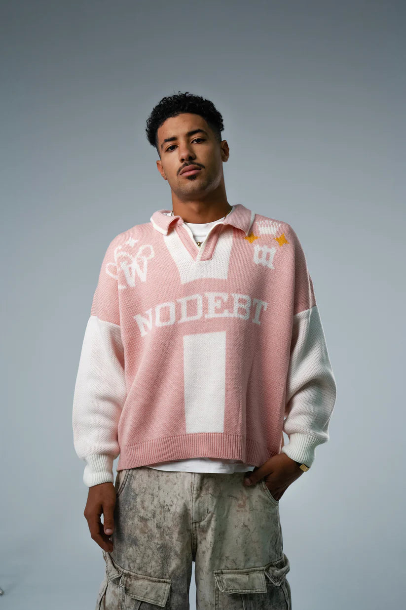 WOKE No debt Knitted Polo