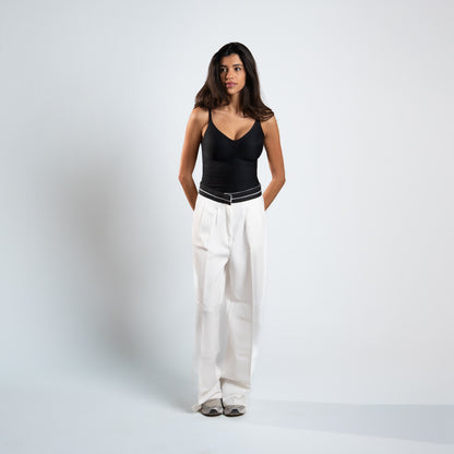 Azadoura Pants With Turn Down Waist