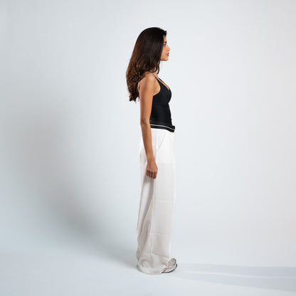Azadoura Pants With Turn Down Waist
