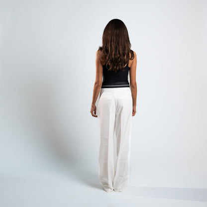 Azadoura Pants With Turn Down Waist