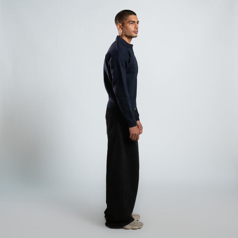 Eighties Long Sleeves Knitted Polo