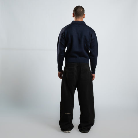Eighties Long Sleeves Knitted Polo