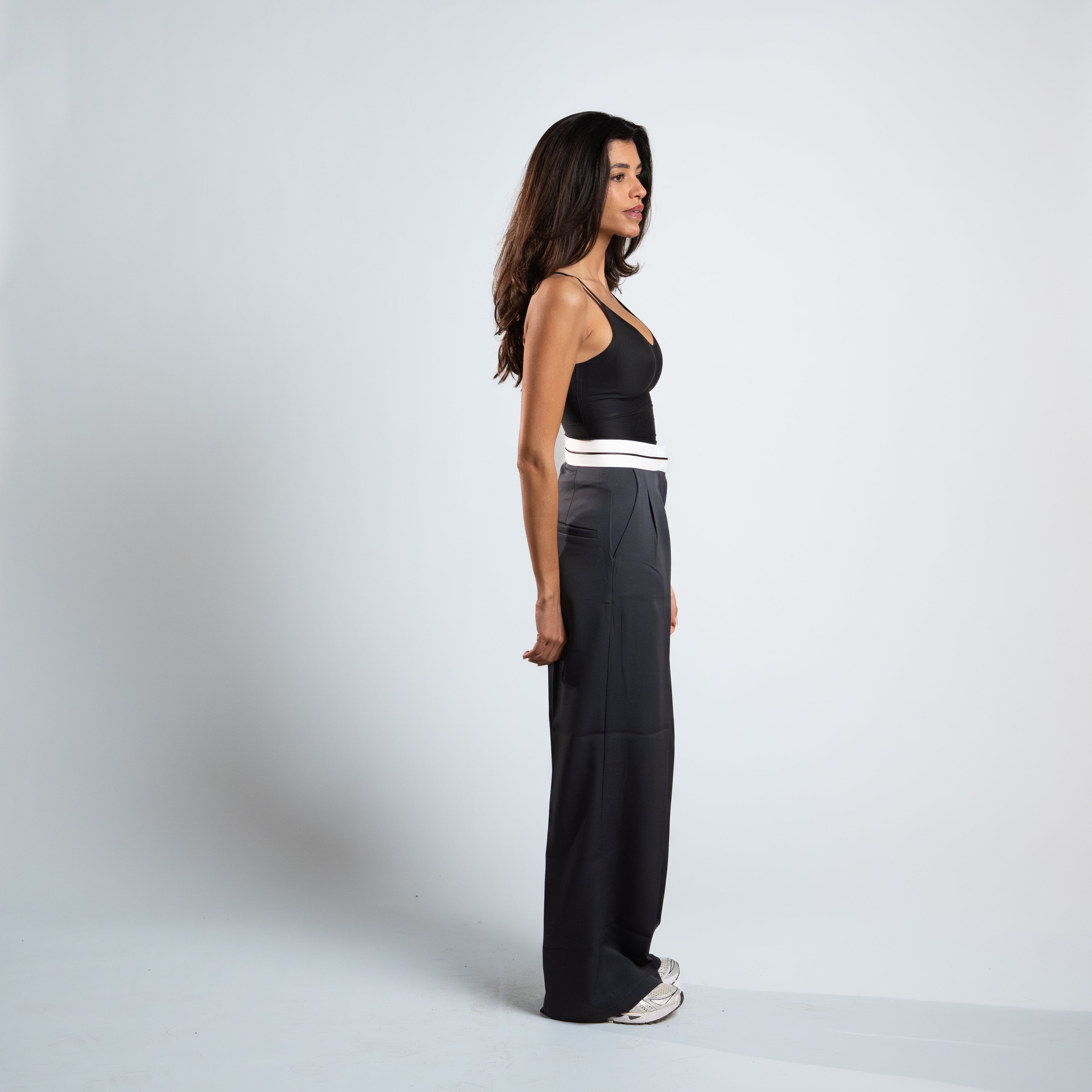 Azadoura Pants With Turn Down Waist