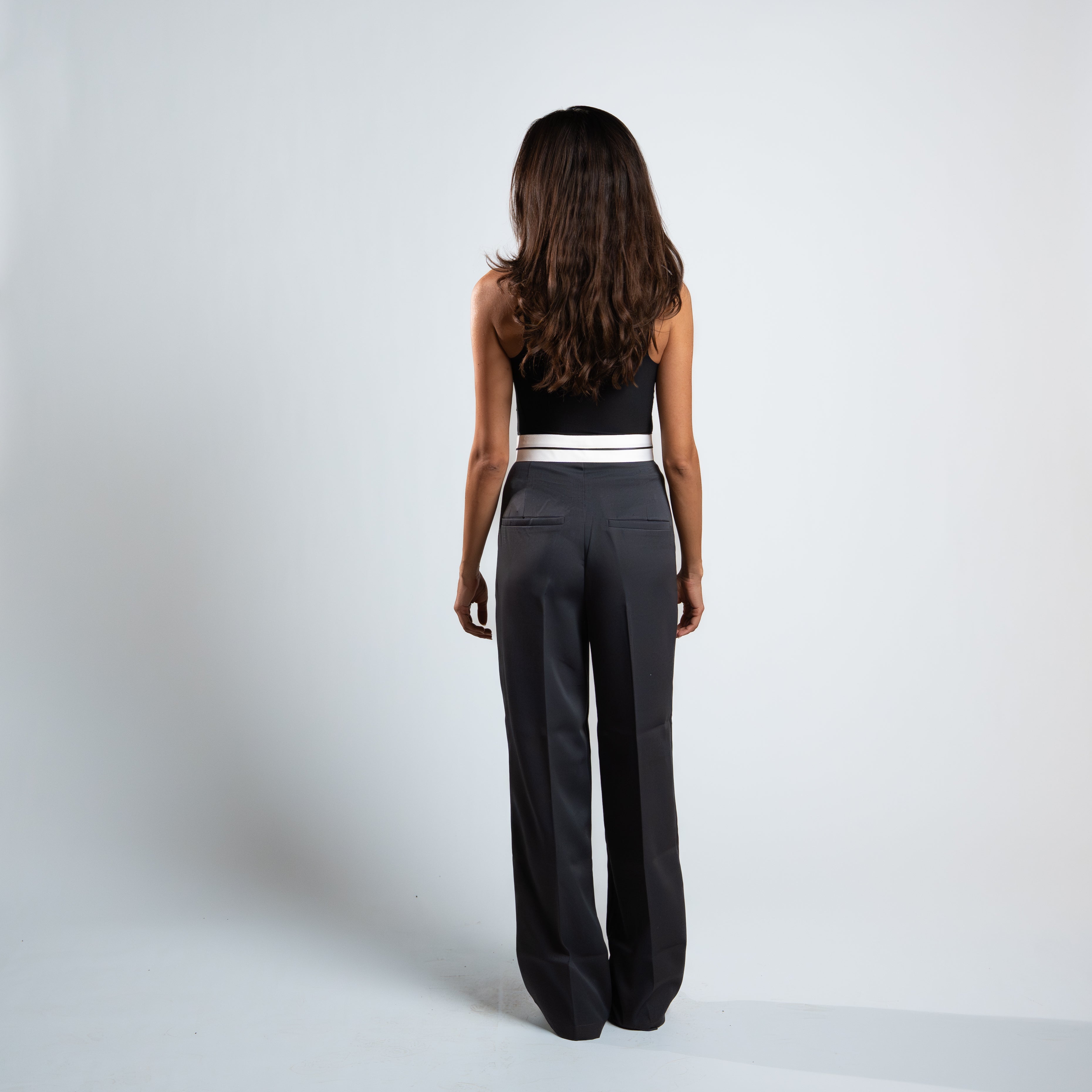 Azadoura Pants With Turn Down Waist