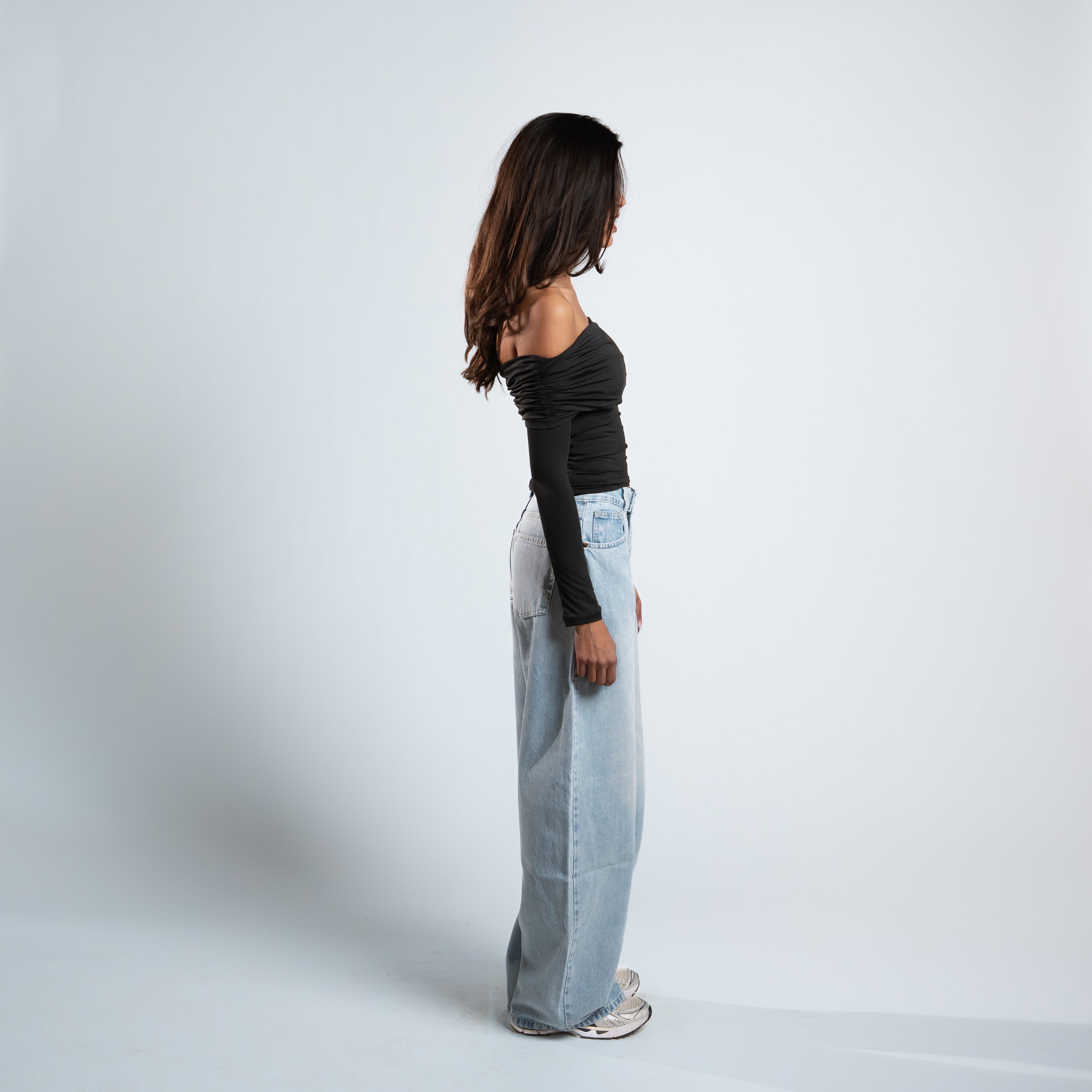 Blanks and Co Off Shoulder Draped Long Sleeve