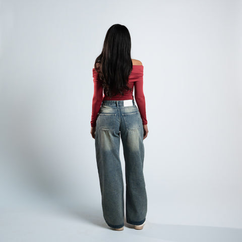 Blanks and Co Off Shoulder Draped Long Sleeve