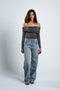 Blanks and Co Off Shoulder Draped Long Sleeve