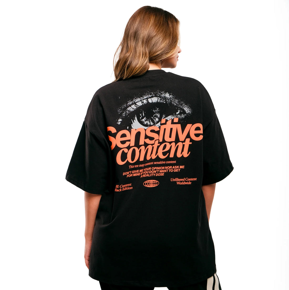 Black Edition Sensitive Content Oversized T-shirt