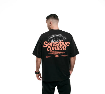 Black Edition Sensitive Content Oversized T-shirt