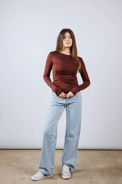 Diss &amp; Miss Long Sleeve Crew Neck Top
