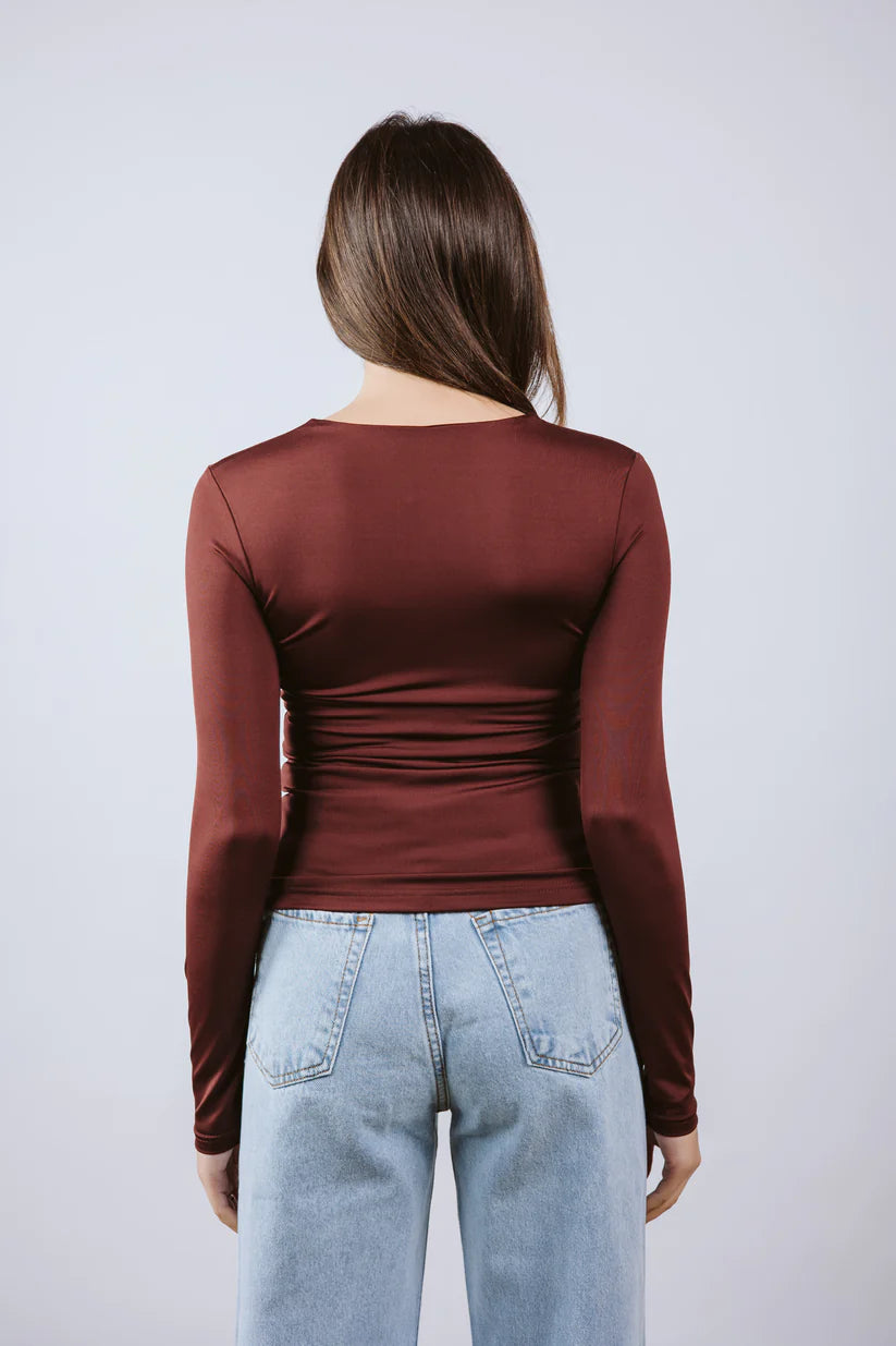 Diss &amp; Miss Long Sleeve Crew Neck Top