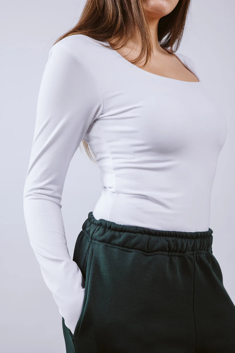 Diss &amp; Miss Long Sleeve Square Neck Top