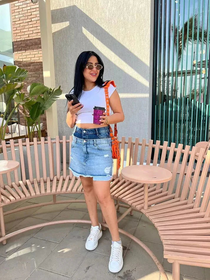 Maison de Chris Double Layered Skirt