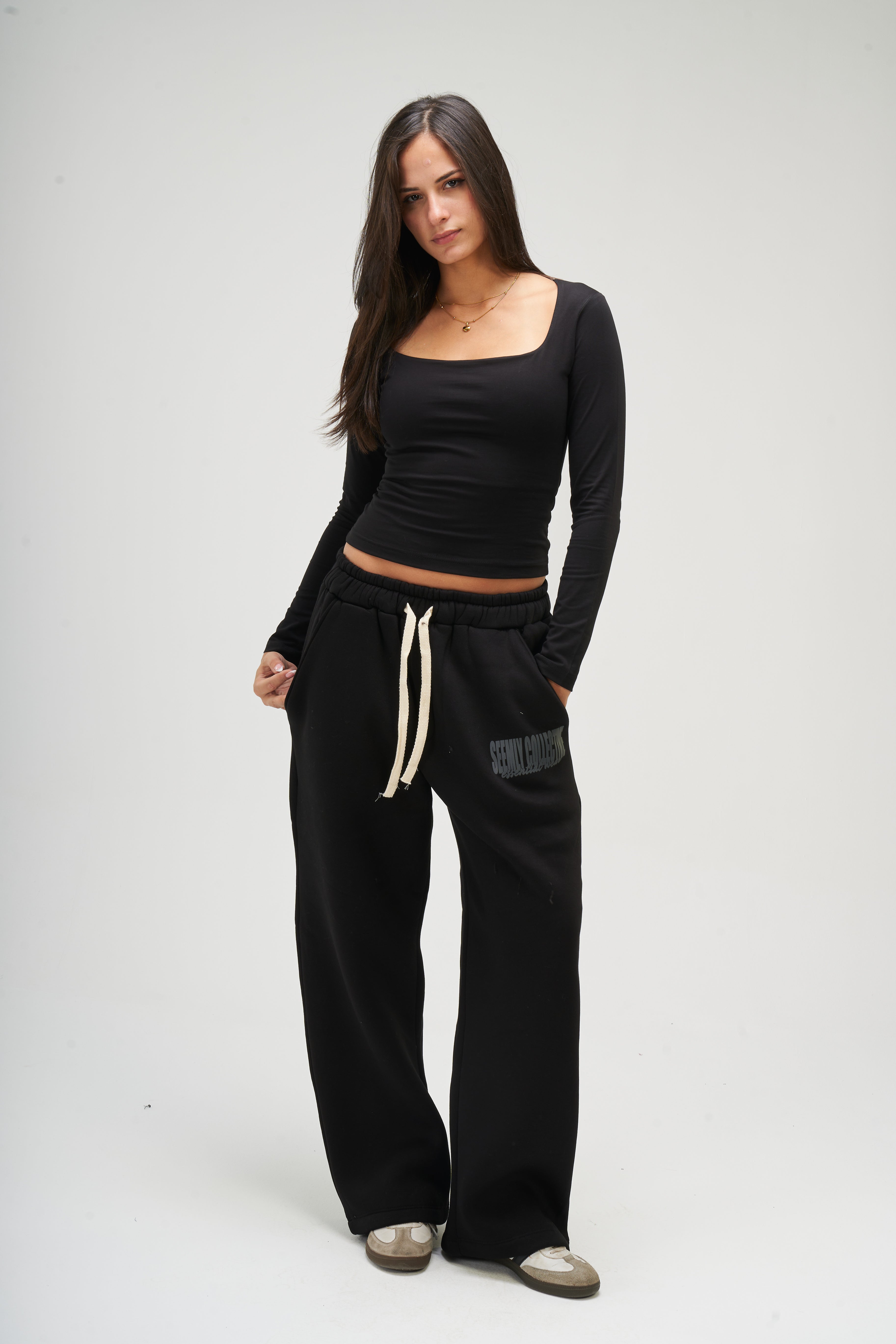 Seemly Long Sleeve Cotton Round