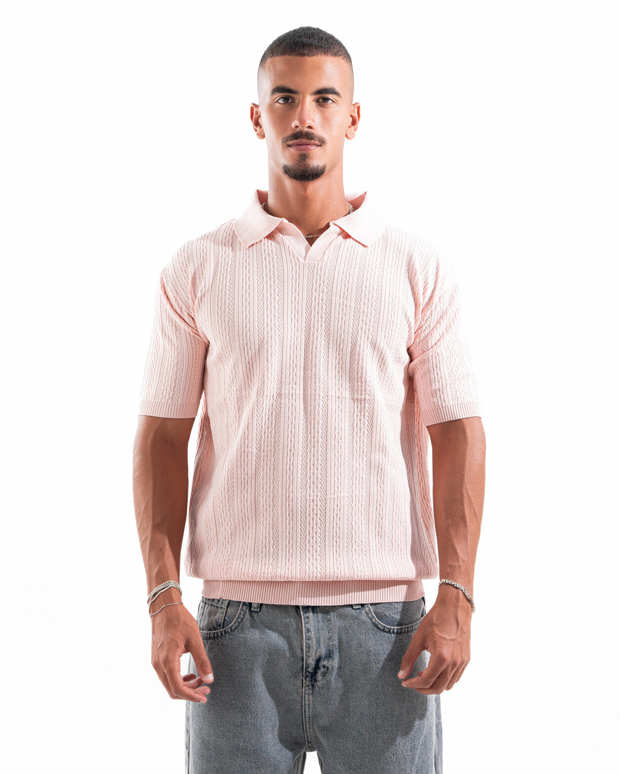 Psych Patterned Knit Polo