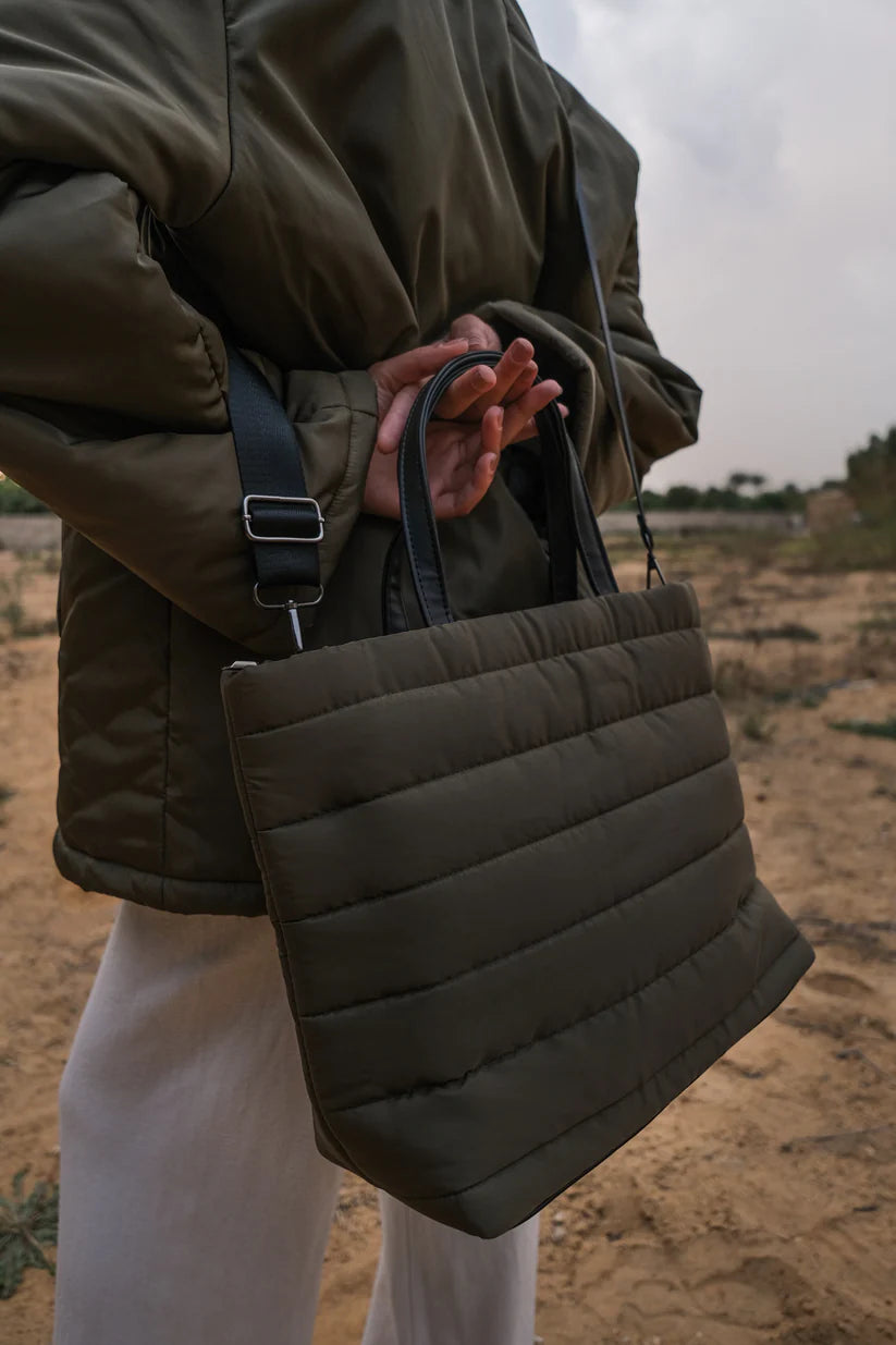 Zuri puffer handbag
