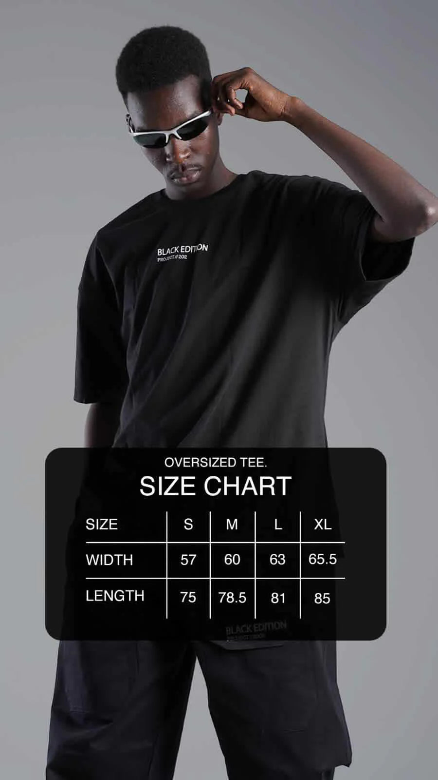 Black Edition Sensitive Content Oversized T-shirt
