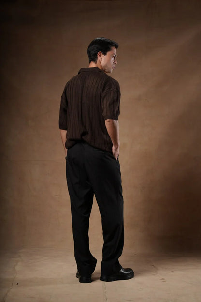 Bucks Ribbed Knitted Polo Boxy Fit