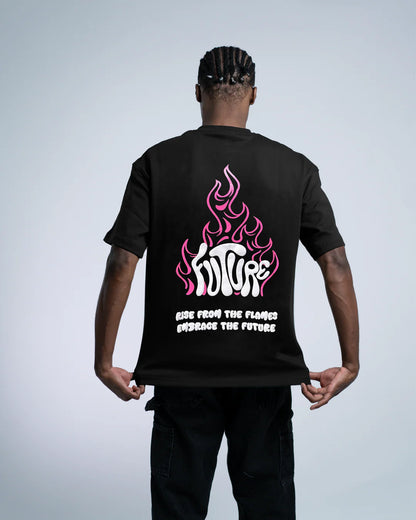 Denjoe &quot;FUTURE FLAMES&quot; Oversized Tee